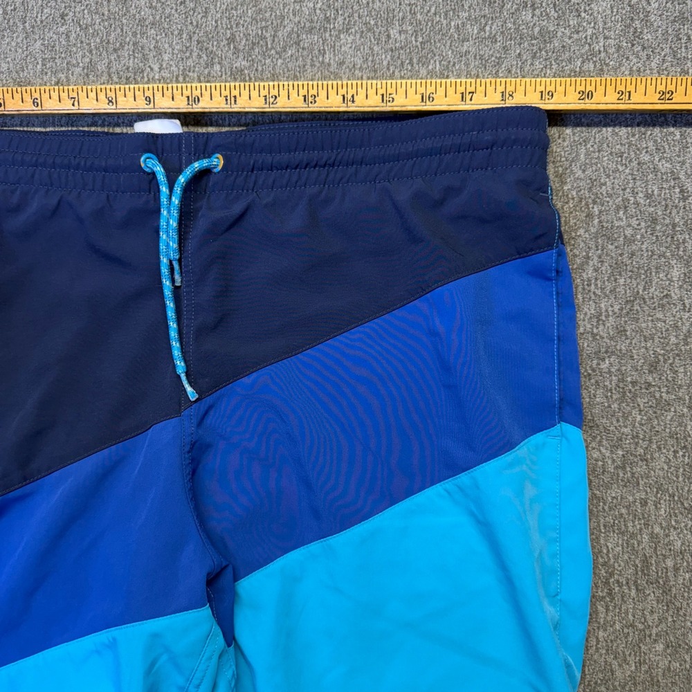 Nike Mens Blue Colorblock Swim Trunks Board Shorts Medium Navy Aqua 1052 - Picture 3 of 6